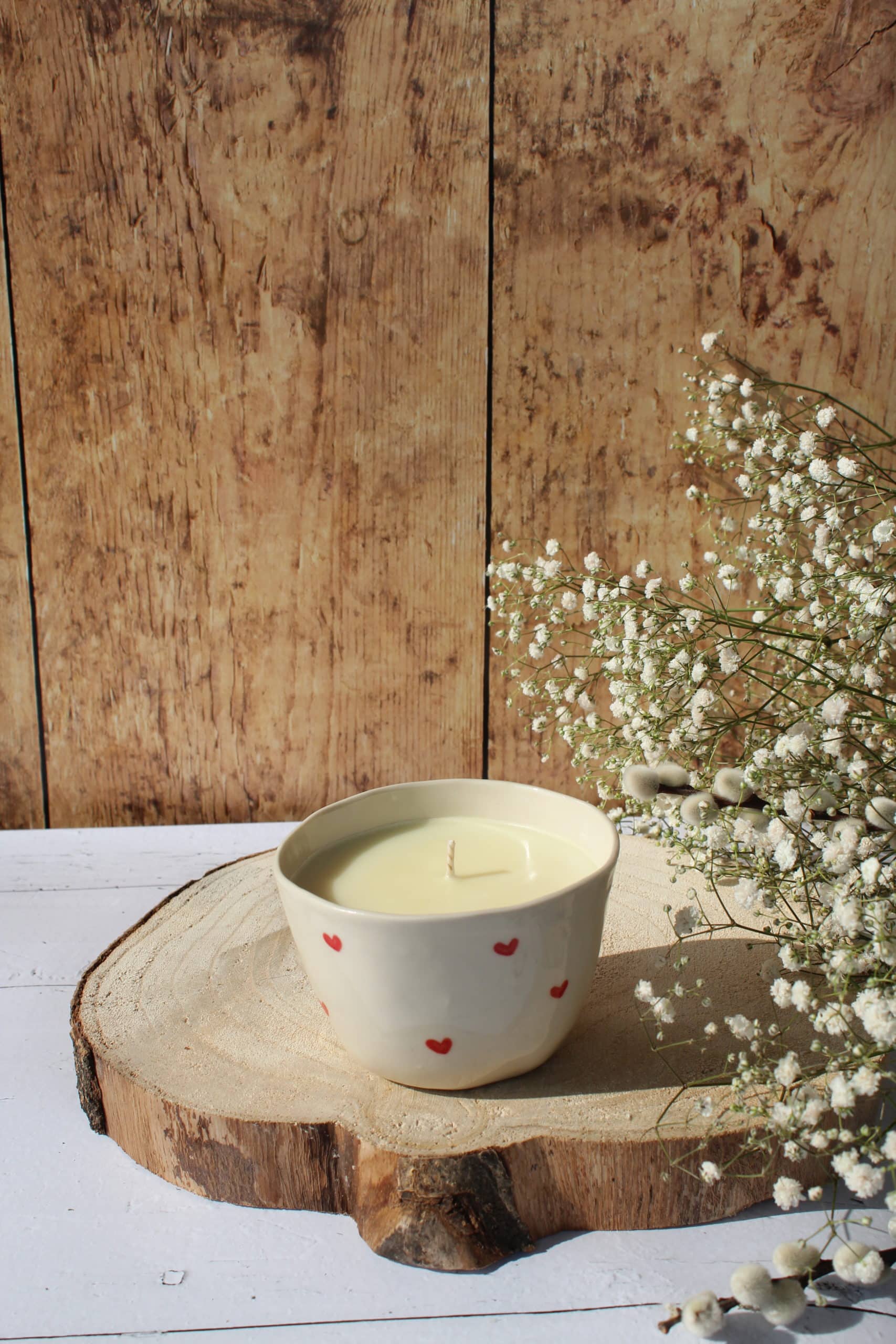 L'indispensable coeur rouge bougie