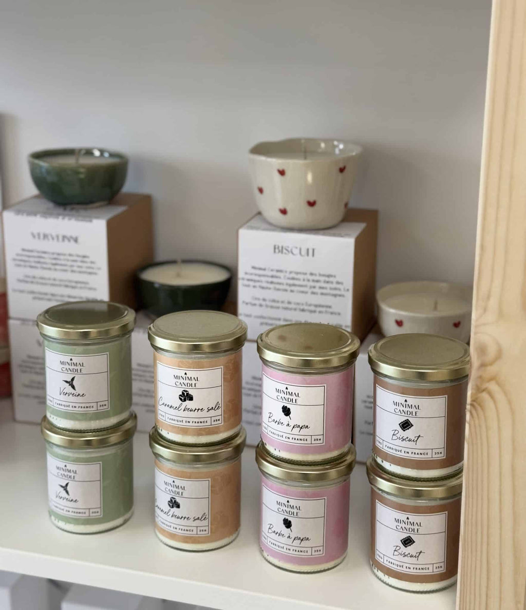 Bougie en verre Français