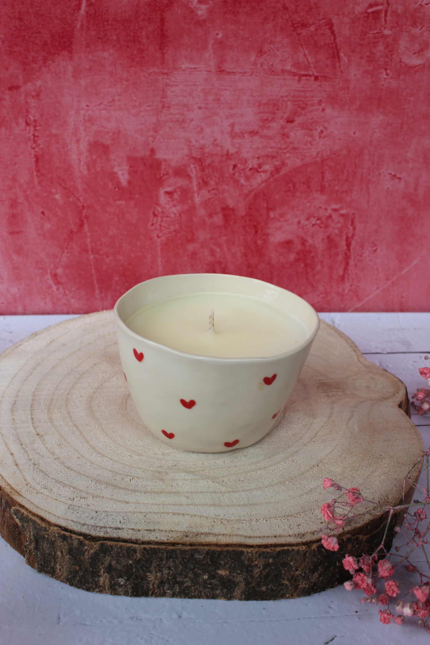 L'indispensable coeur rouge bougie